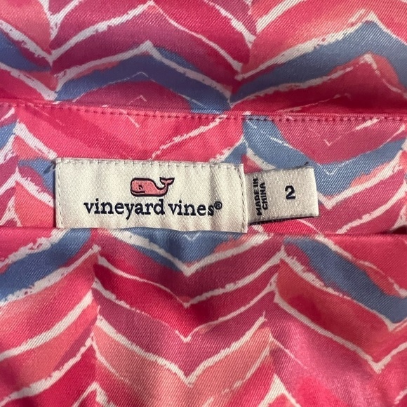 Vineyard Vines | 17 Inch Printed Whale Tail Skort Pink Blue Golf Sz 2 #2R0569 - Picture 4 of 10